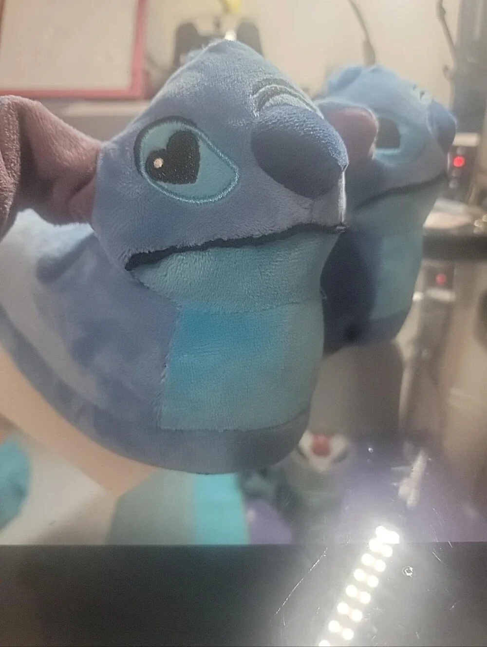 TitleDisney Stitch Plush Slippers Pop Up Ears Blue Kids Size 13/1 NWT
